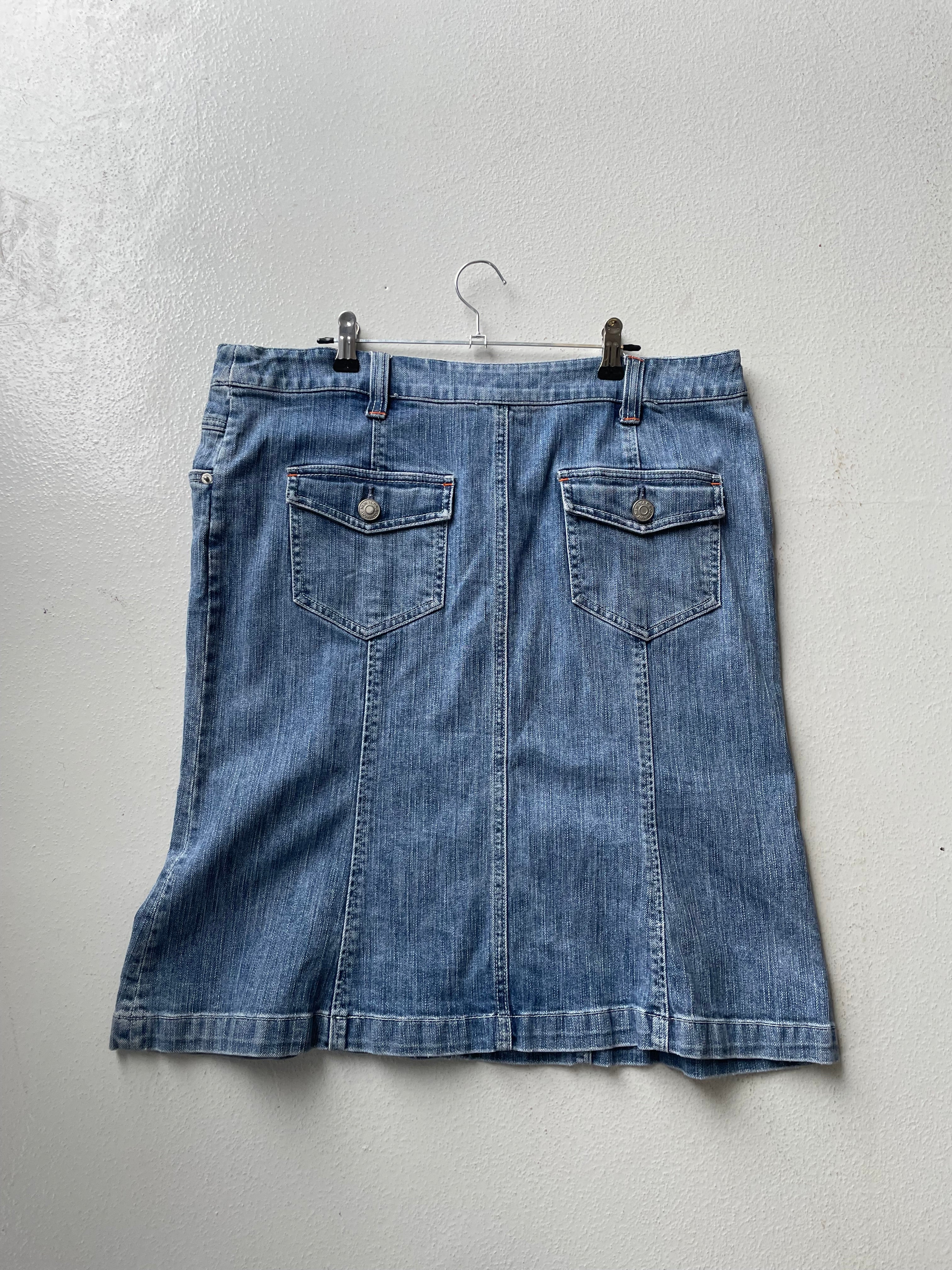 Vintage Denim Midi Skirt - Image 3